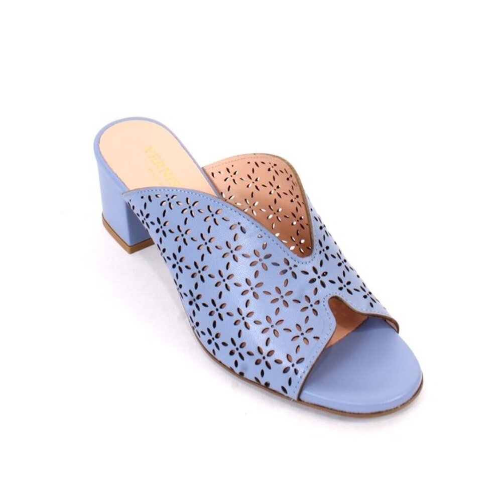 Vernissage 23708b Blue Leather Heel Sandals Shoes